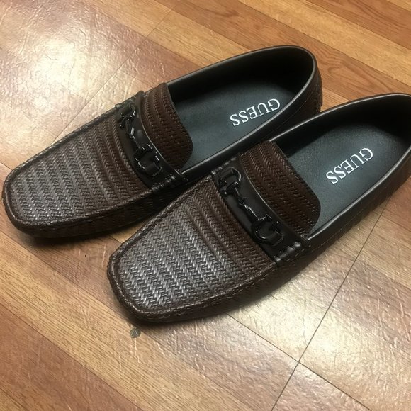 NWOT Men's Brown Guess Loafers Size US 11 - Picture 1 of 5
